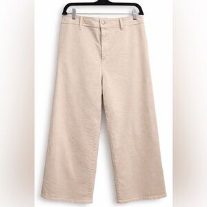 Universal Thread Cream Straight Leg Pants with Branded Button